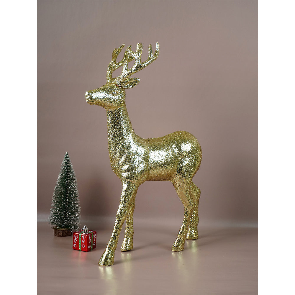 18 inches Big Gold shimmer Reindeer Christmas Décor and Decoration