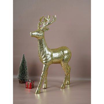 18 inches Big Gold shimmer Reindeer Christmas Décor and Decoration