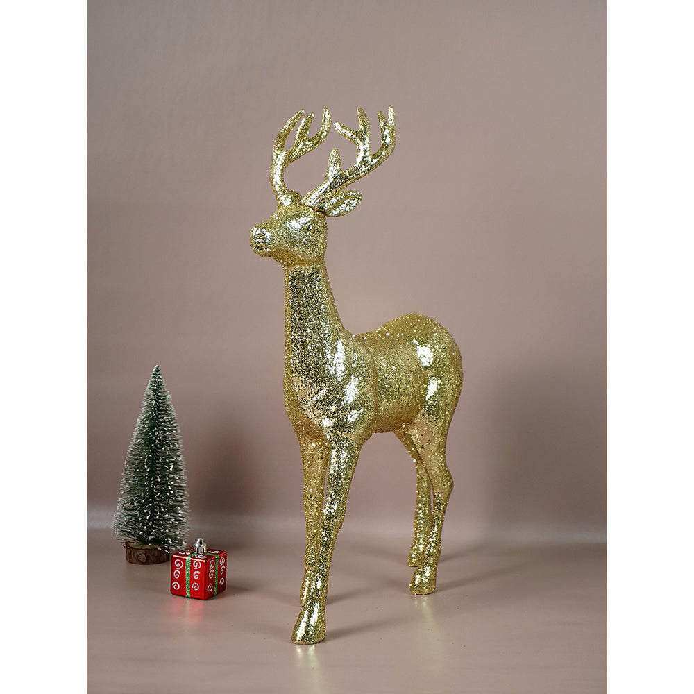 18 inches Big Gold shimmer Reindeer Christmas Décor and Decoration