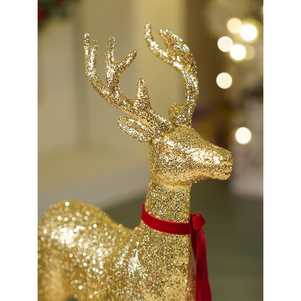 18 inches & 15inches 2pcs  Gold Reindeer Combo Christmas Décor and Decoration