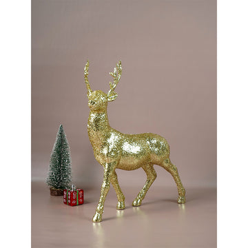 15 inches Gold shimmer Reindeer Christmas Décor and Decoration