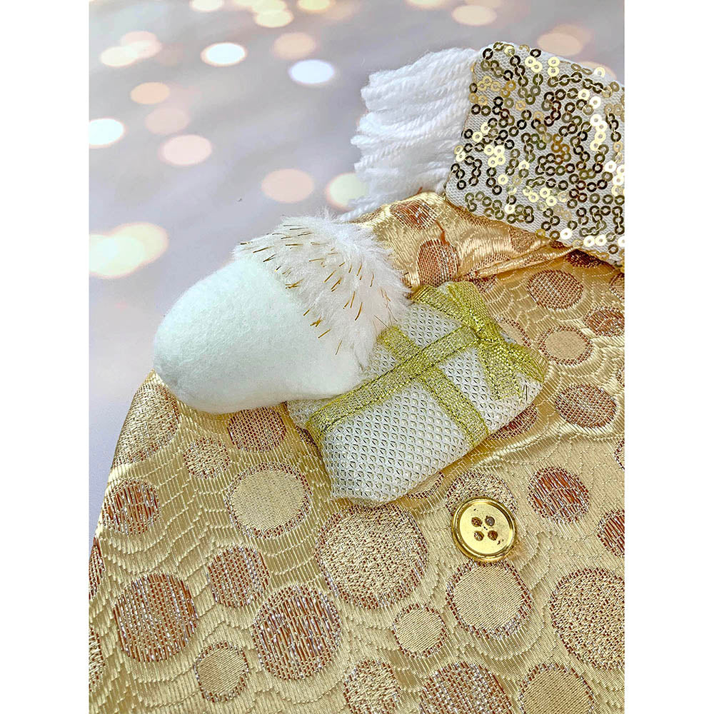 Golden Snowman Christmas Stocking, 16 inches