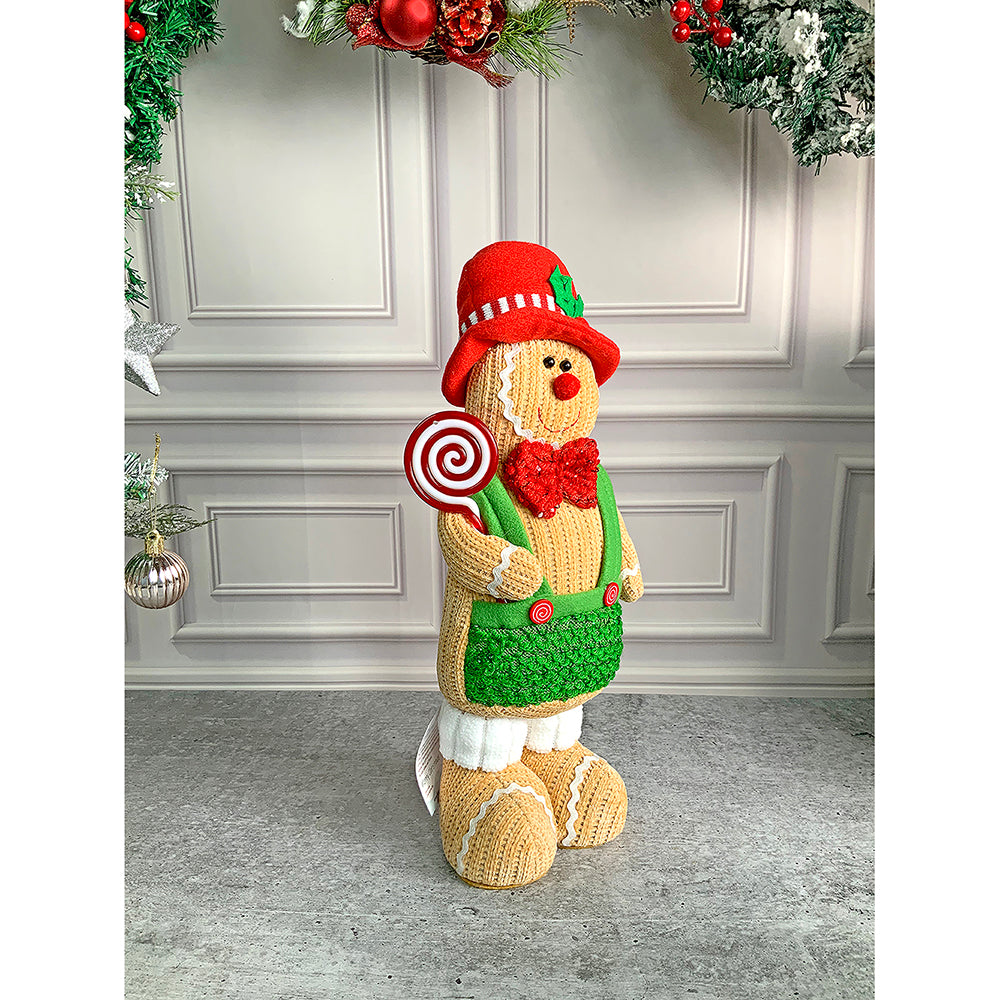 Lollipop Gingerbread Self Standing Man Christmas Table Décor and Christmas Decoration