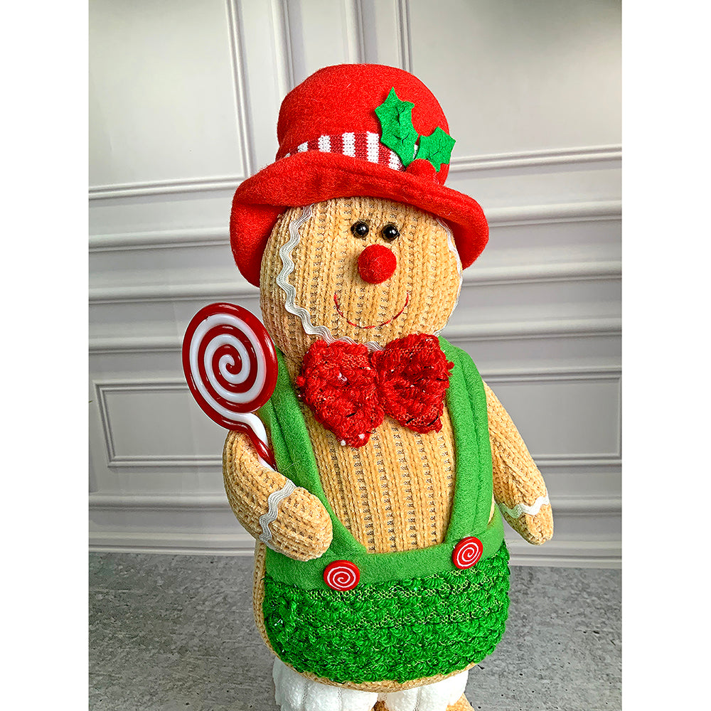 Lollipop Gingerbread Self Standing Man Christmas Table Décor and Christmas Decoration