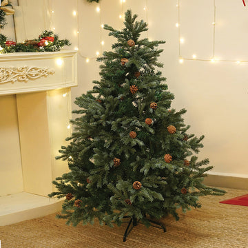 4.9 feet  Long Dense Pinecone Christmas Tree, 150 cm with 450 Branch tips  Christmas Décor