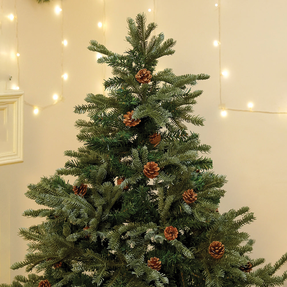 4.9 feet  Long Dense Pinecone Christmas Tree, 150 cm with 450 Branch tips  Christmas Décor