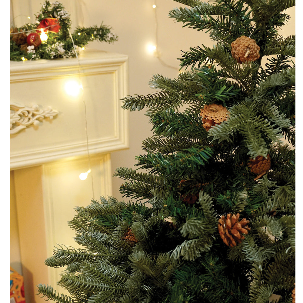 4.9 feet  Long Dense Pinecone Christmas Tree, 150 cm with 450 Branch tips  Christmas Décor