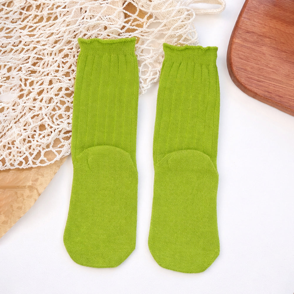 Green 3D Dear & Stockings Christmas Themed Ankle Length Socks For Kids