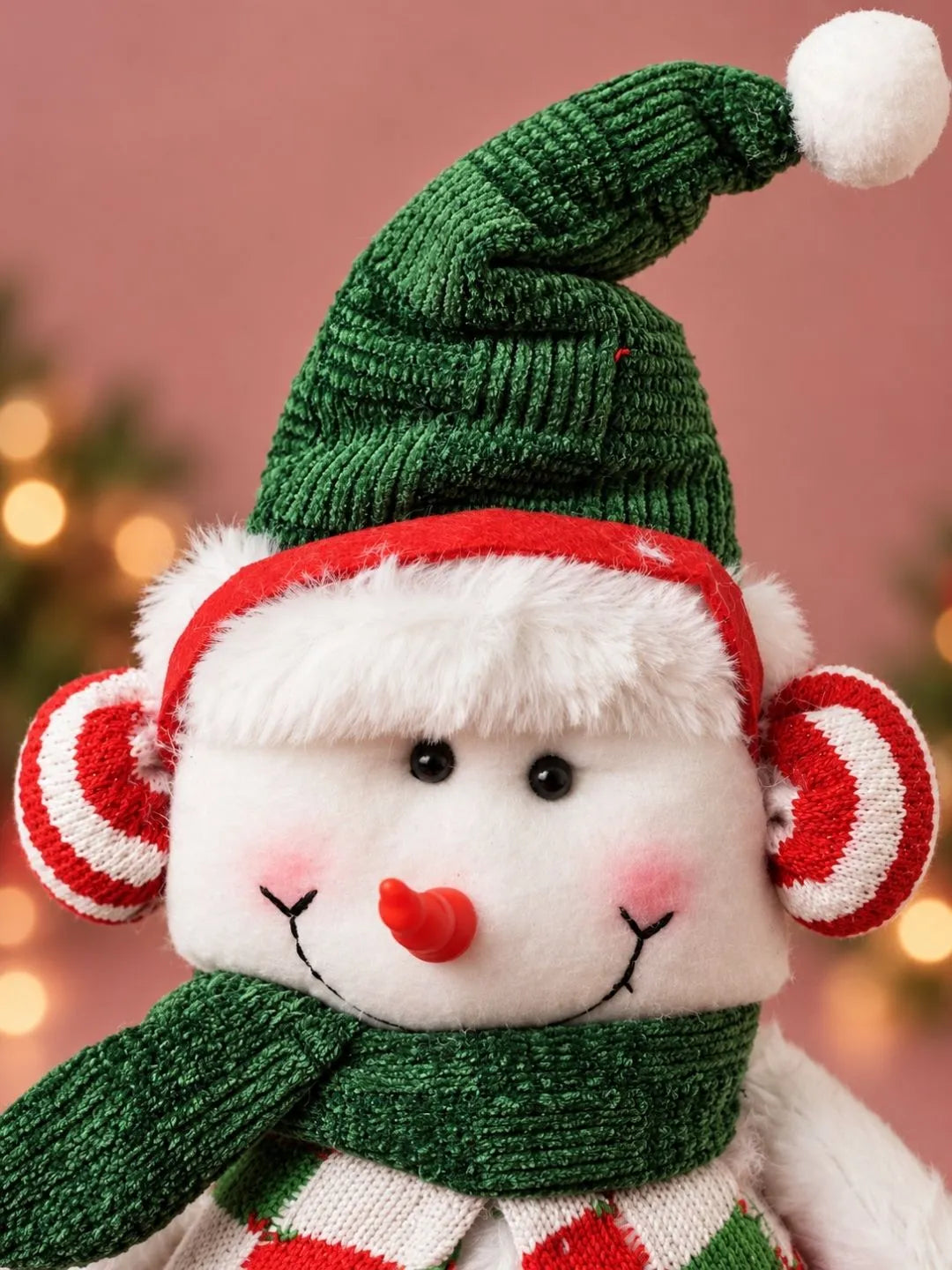 Frosty Green Hat Snowman Christmas Gift & Soft Toy