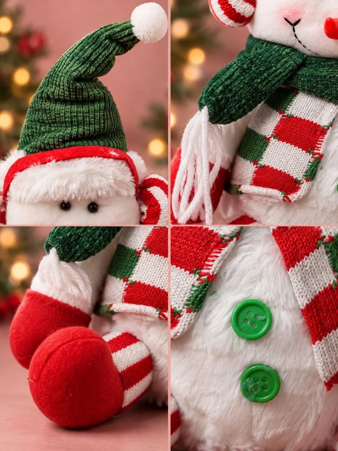 Frosty Green Hat Snowman Christmas Gift & Soft Toy