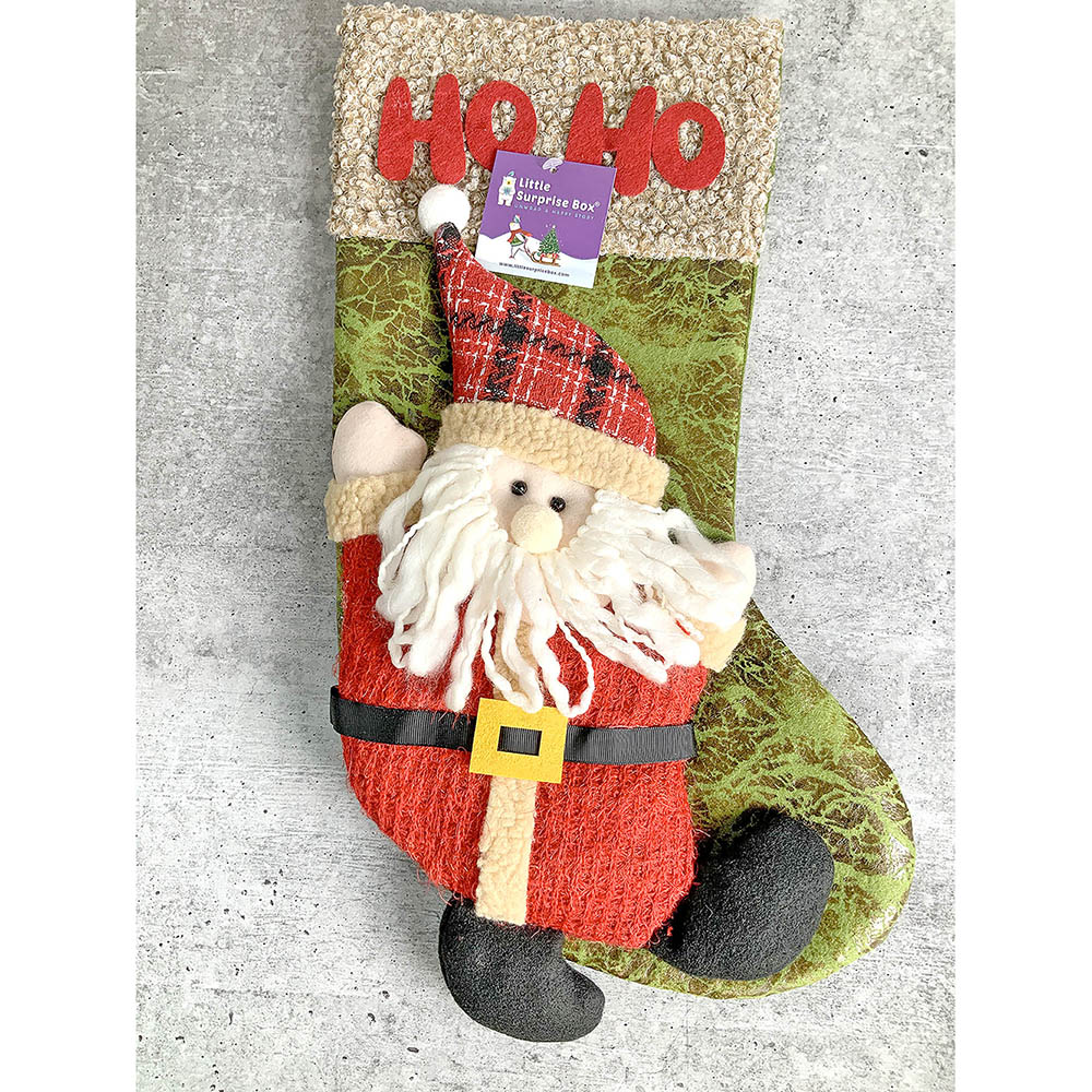 Hoho Lettering Santa Christmas Stocking, 18 inches