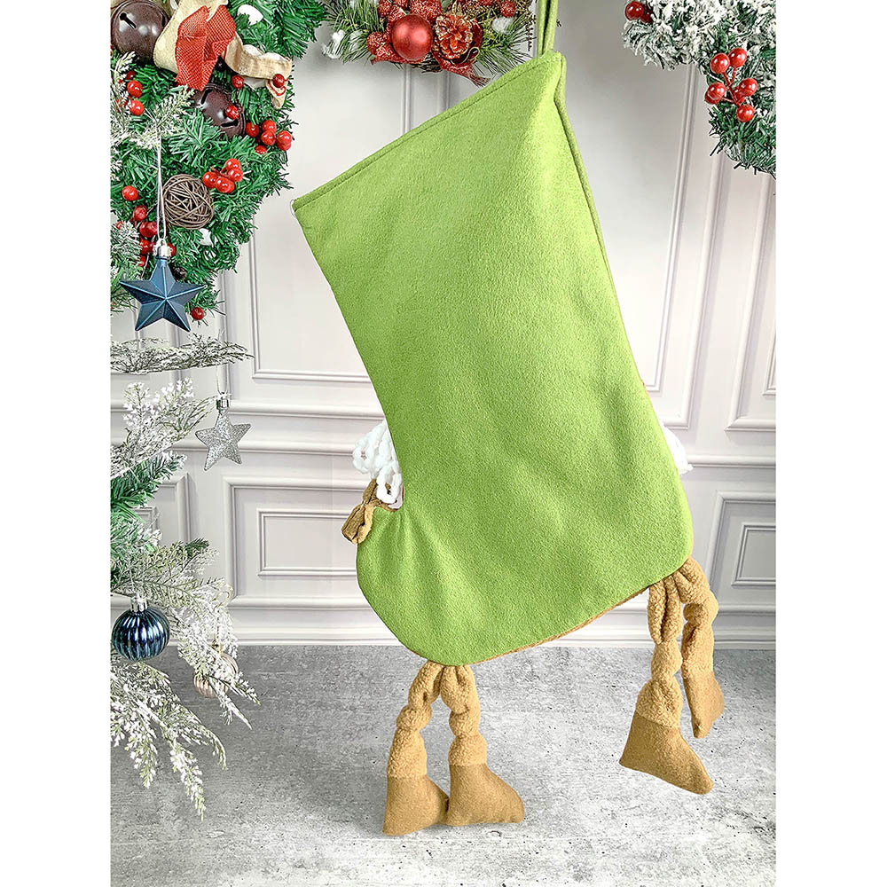 Santa Long Hanging Knot Legs Christmas Stocking, 16 inches