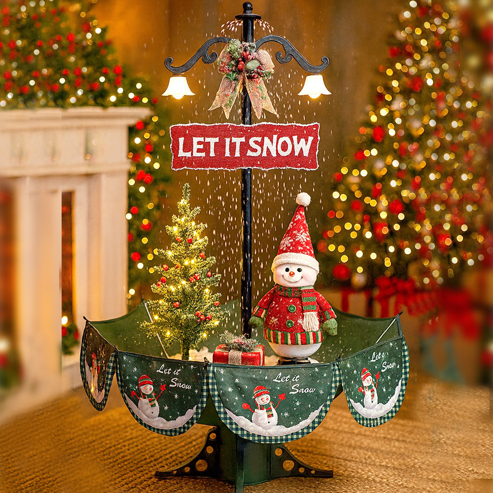 4.5feet, Let it Snow Snowfall effect with light & music Umbrella styled Christmas home Décor