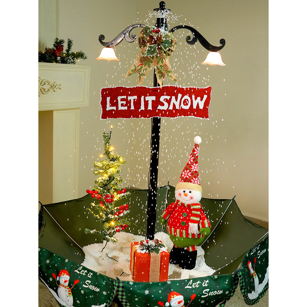 4.5feet, Let it Snow Snowfall effect with light & music Umbrella styled Christmas home Décor