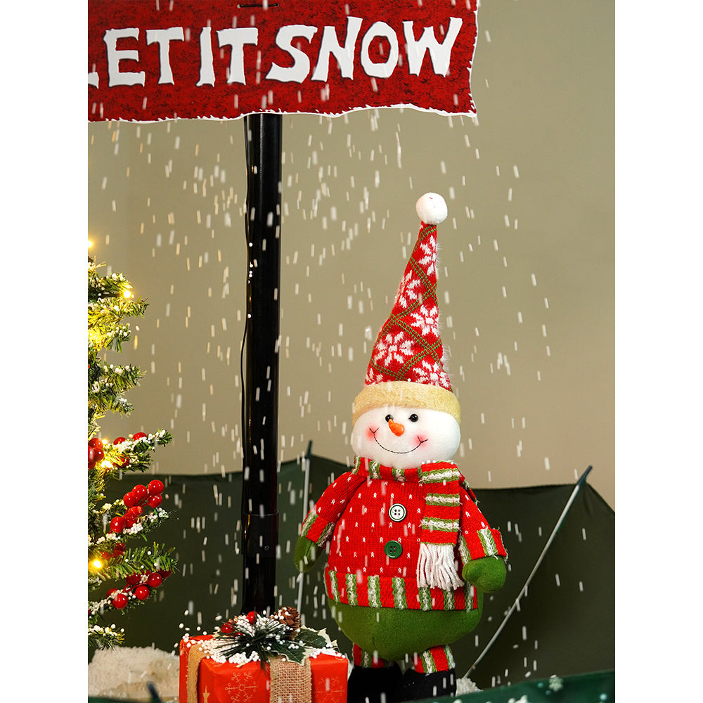 4.5feet, Let it Snow Snowfall effect with light & music Umbrella styled Christmas home Décor