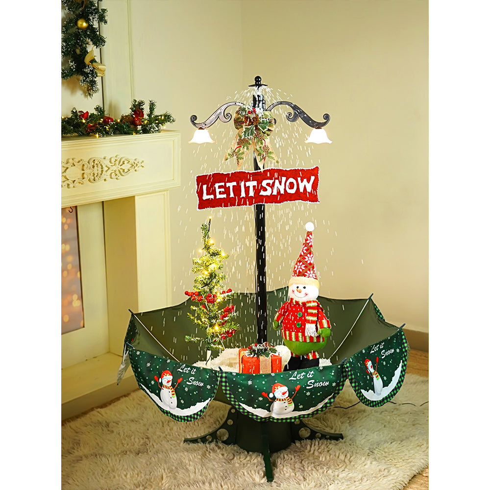 4.5feet, Let it Snow Snowfall effect with light & music Umbrella styled Christmas home Décor