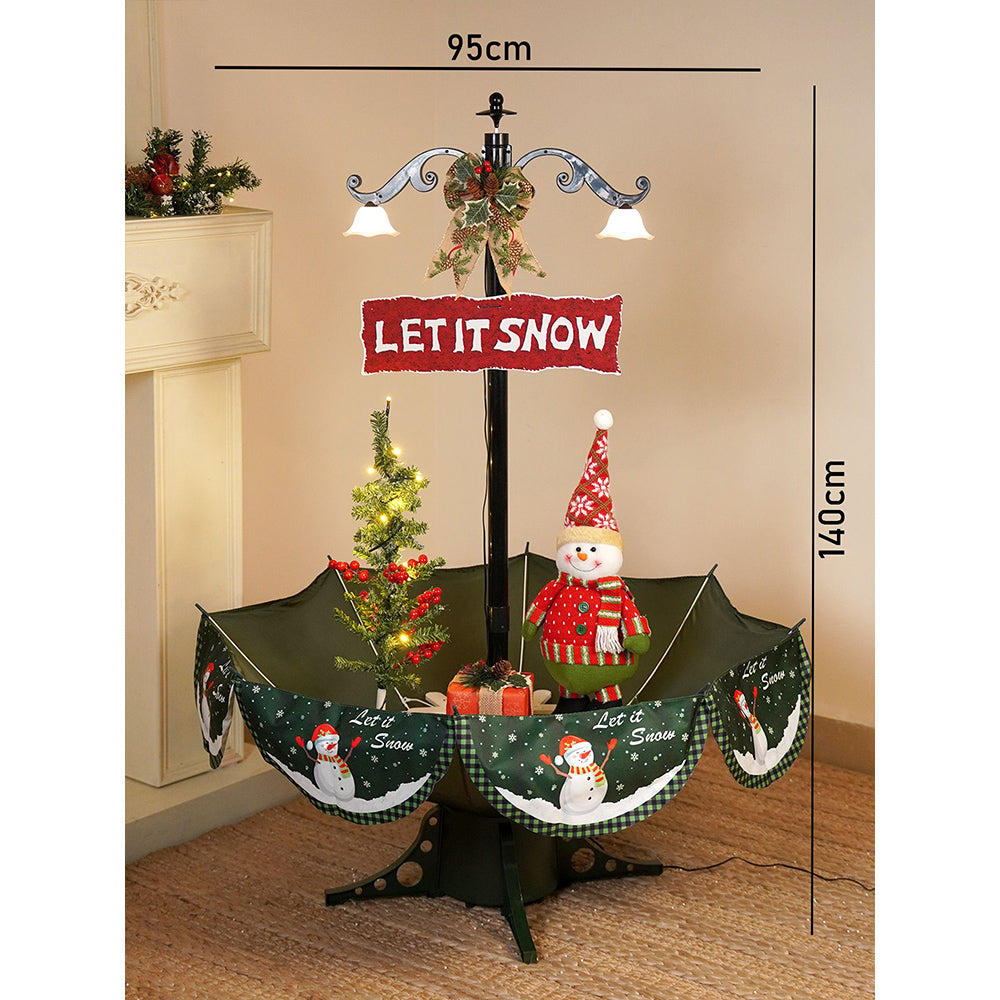 4.5feet, Let it Snow Snowfall effect with light & music Umbrella styled Christmas home Décor