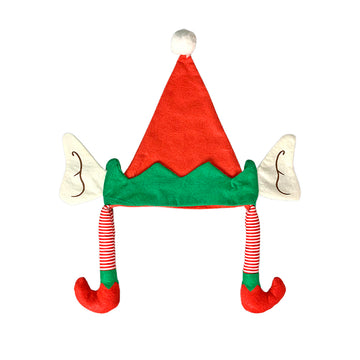 Long Elf Legs & Ears Felt Christmas Party Hat