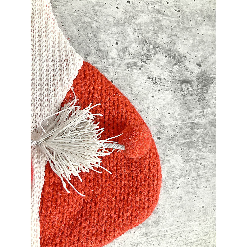 Mini  Snowflake Deer Christmas Stocking, 10 inches