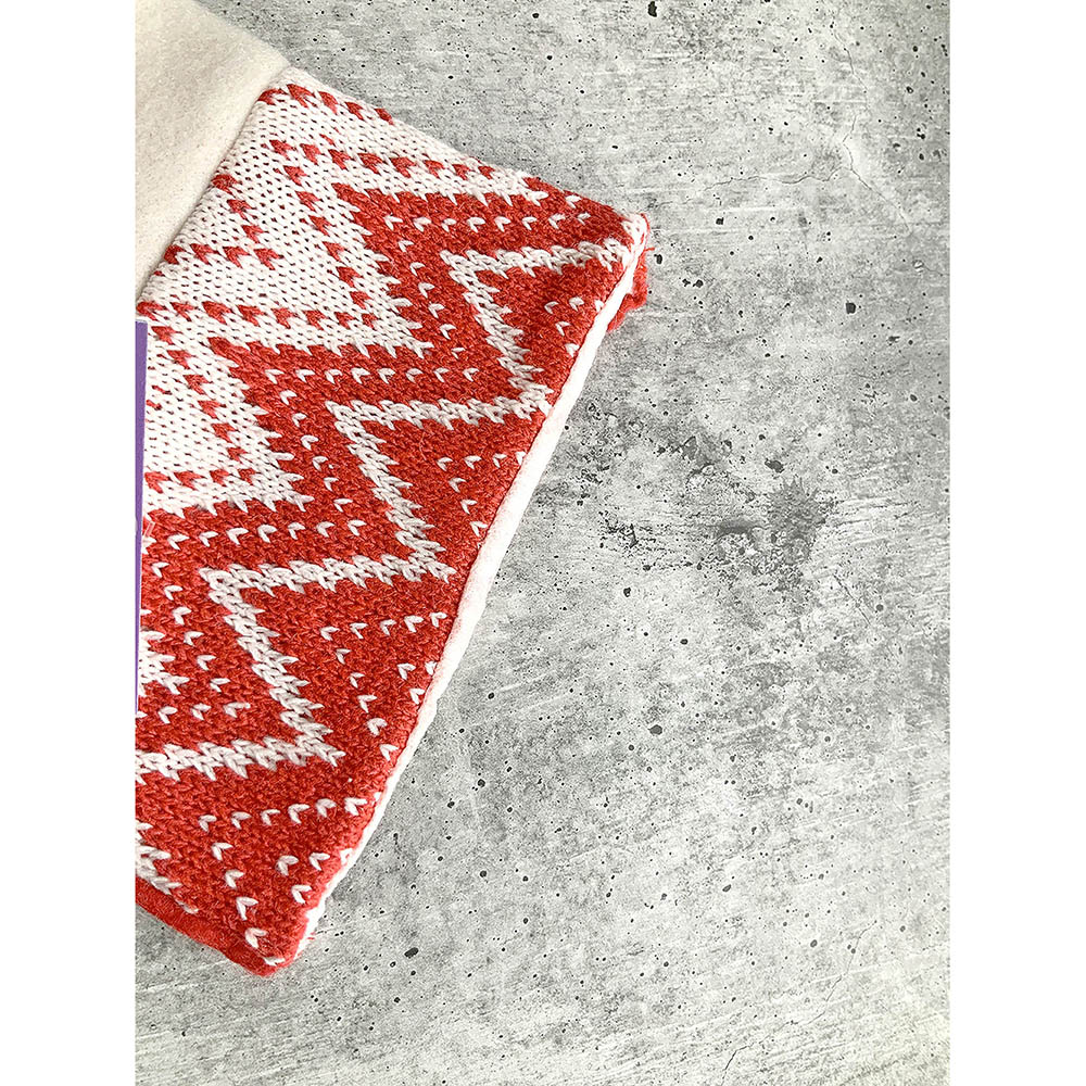 Mini Snowflake Santa Christmas Stocking, 10 inches