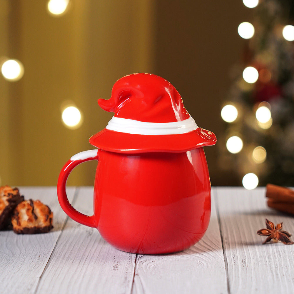 Pointed Hat Santa Ceramic Hot Chocolate and Coffee Christmas Mug