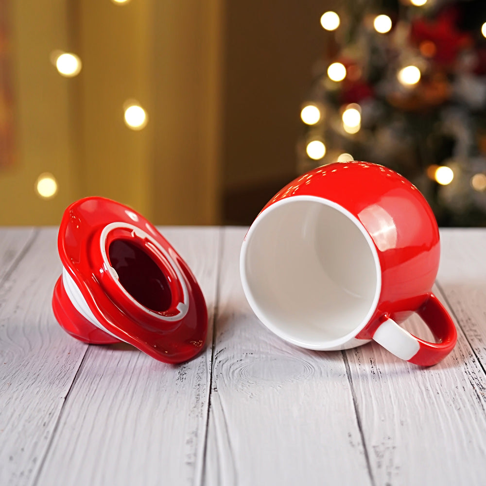 Pointed Hat Santa Ceramic Hot Chocolate and Coffee Christmas Mug