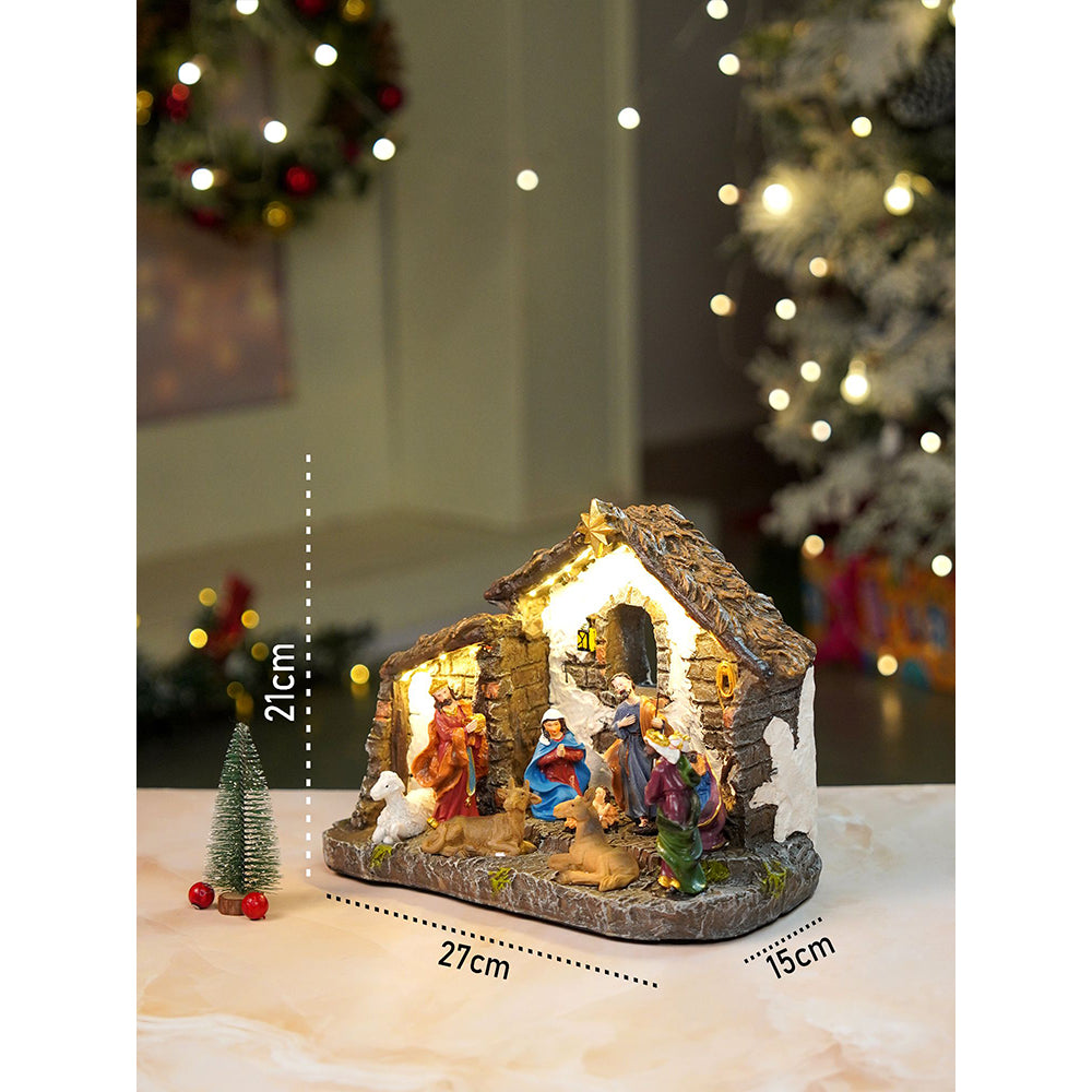 Three wise Men with Holy Family christmas crib nativity set christmas décor