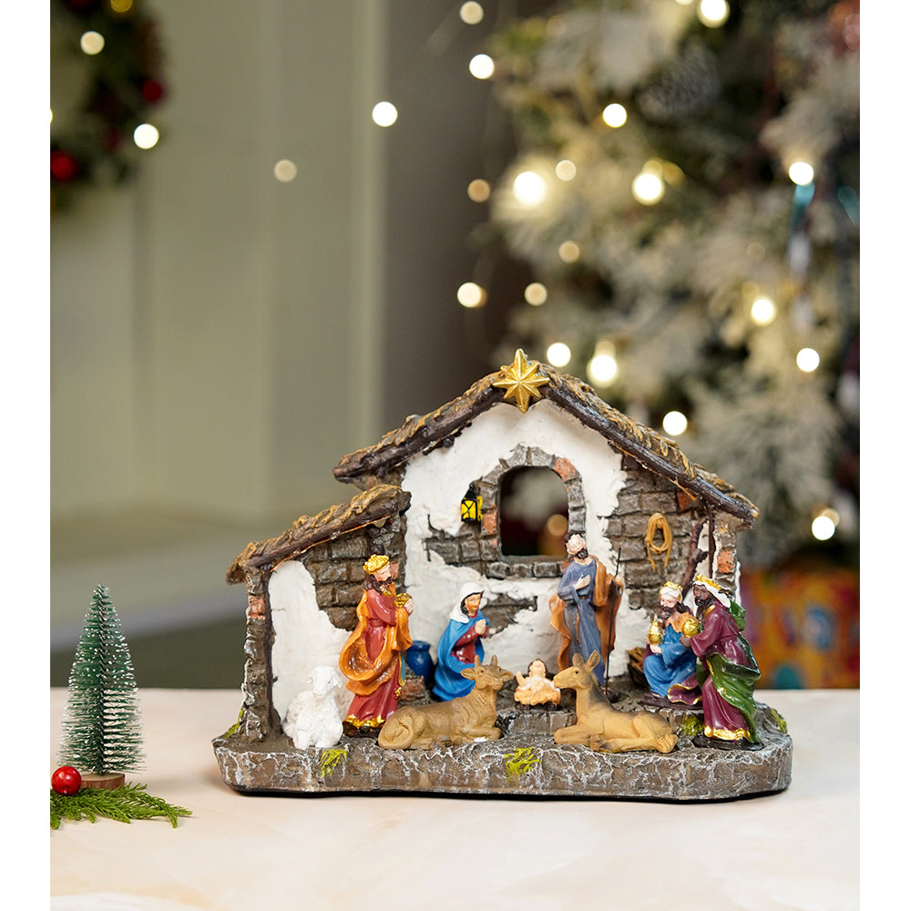 Three wise Men with Holy Family christmas crib nativity set christmas décor