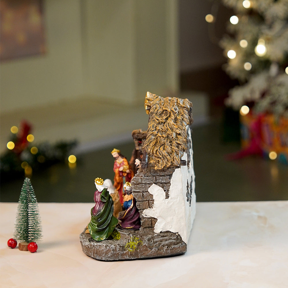 Three wise Men with Holy Family christmas crib nativity set christmas décor