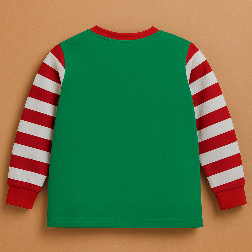 9-13 Yrs, Red bold Stripes,soft Cotton Kids Christmas Nightsuit