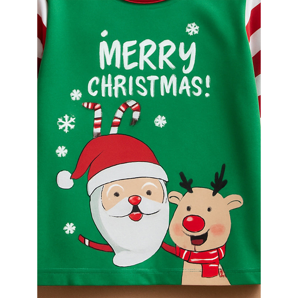 3-8 Yrs, Red bold Stripes,soft Cotton Kids Christmas Nightsuit