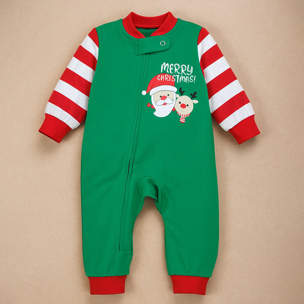 3-24 Months, Red Bold Stripes,soft Cotton Infants and Toddlers Christmas Nightsuit