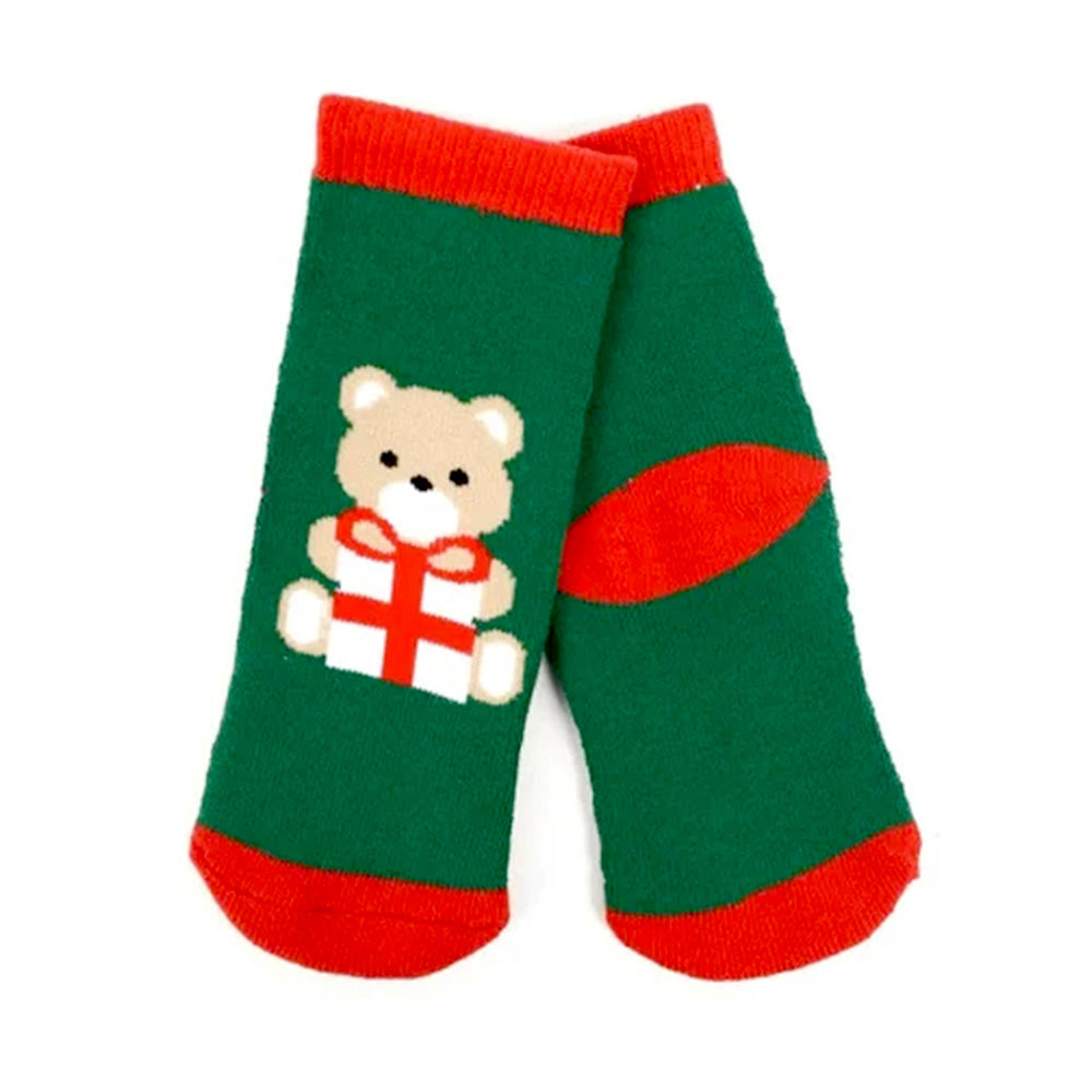Red Green White Themed Christmas Ankle Socks Set Of 5 Pcs