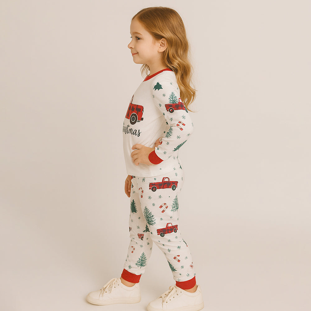 3-8 Yrs, Red Big Truck soft Cotton,Kids Christmas Nightsuit