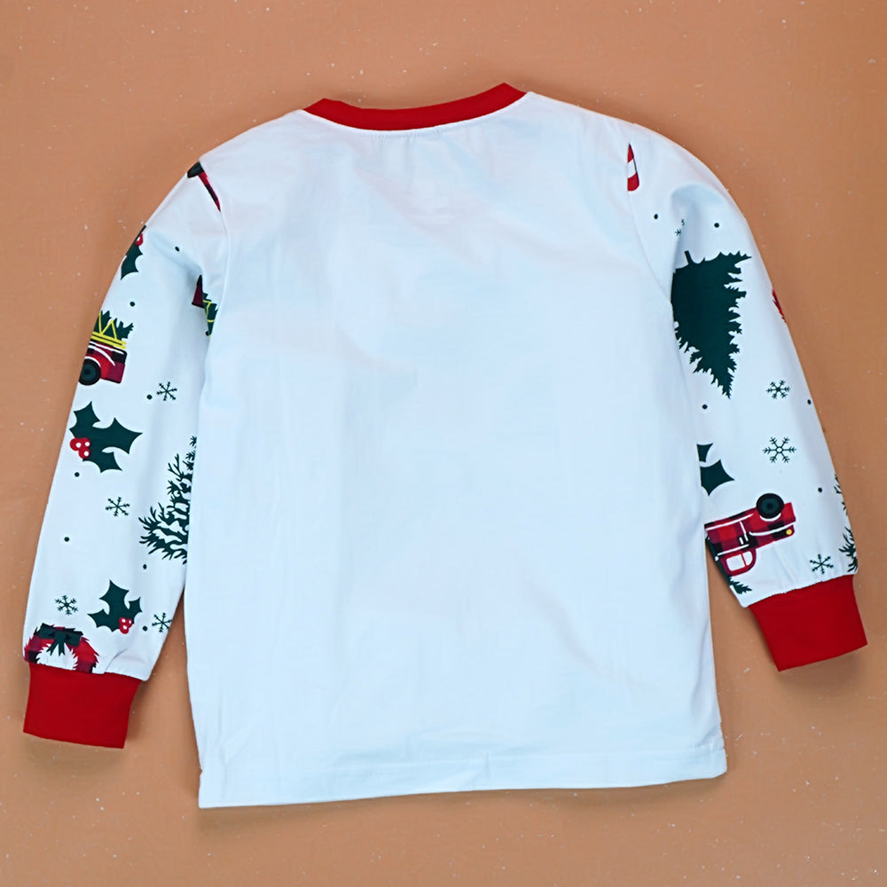 3-8 Yrs, Red Big Truck soft Cotton,Kids Christmas Nightsuit