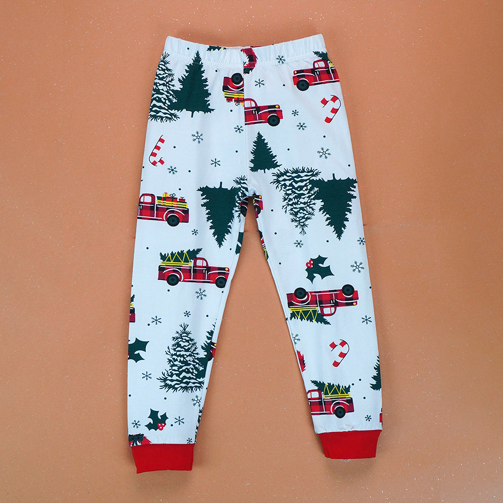 9-13 Yrs, Red Big Truck soft Cotton,Kids Christmas Nightsuit
