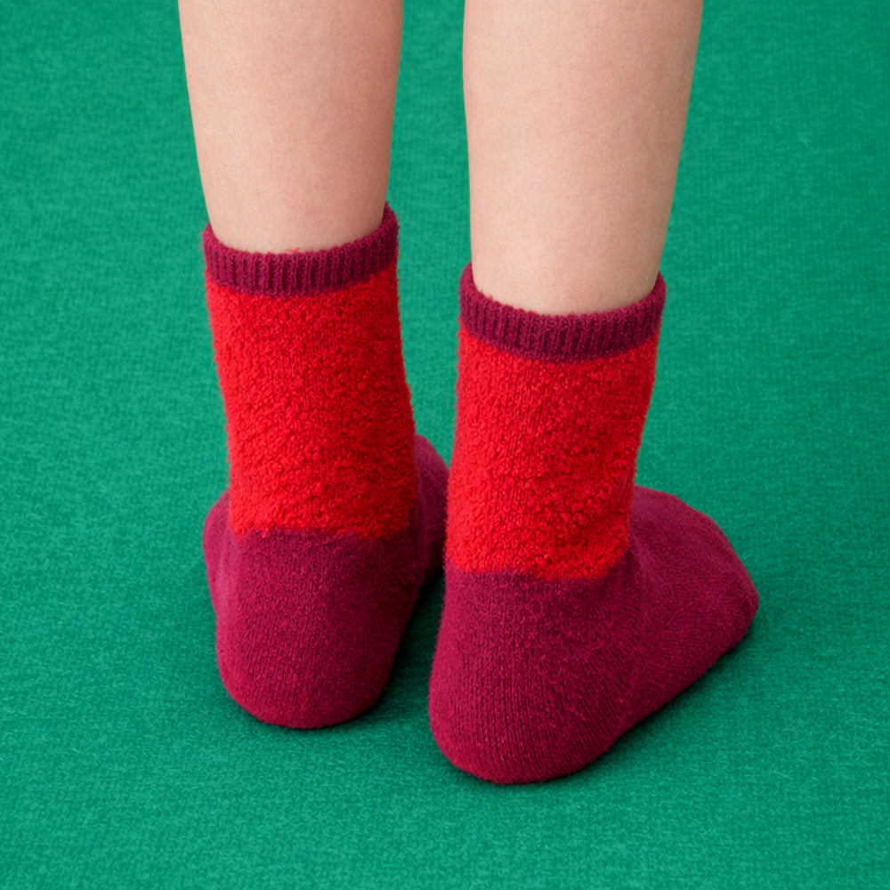 3D Red Santa & Stockings Christmas Themed Ankle Length Socks For Kids