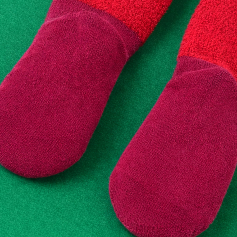 3D Red Santa & Stockings Christmas Themed Ankle Length Socks For Kids