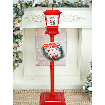 42 inches Santa, Red Lamp Post and Snow Globe christmas Décor