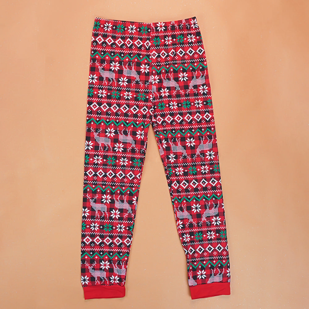 3-8 Yrs, Red Antlers soft Cotton Kids Christmas Nightsuit