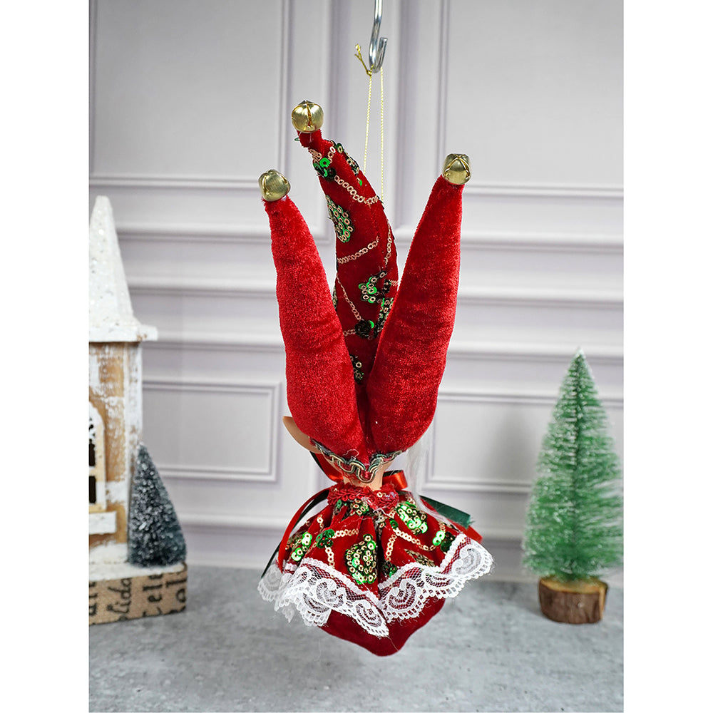 Red Naughty Ball Elf christmas Tree ornament