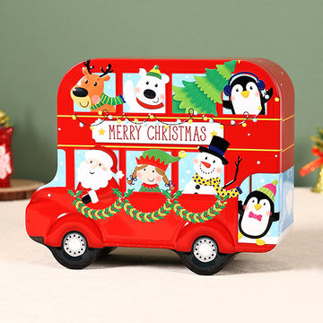 Red Bus Tin Gift Box for Christmas Gift Packaging
