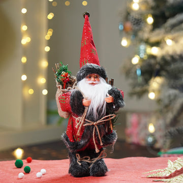 12 inches Red & Green dotted Santa , Christmas Home and Table Décor