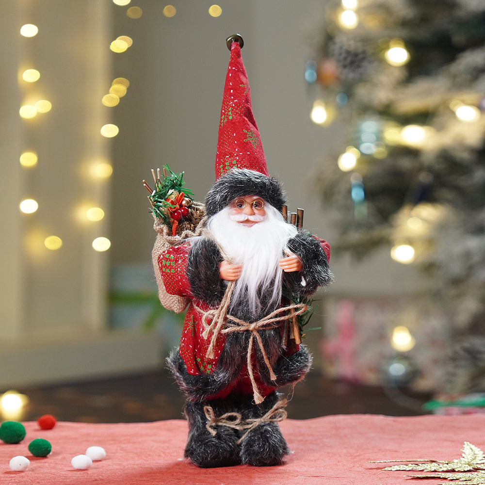 12 inches Red & Green dotted Santa , Christmas Home and Table Décor
