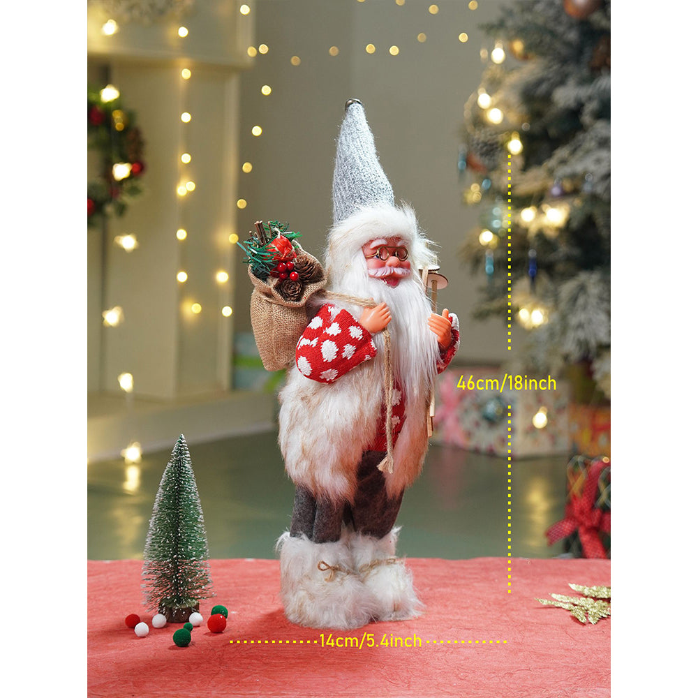 18 inches Red Polka Dots Ski Santa ,Christmas Home and Table Décor