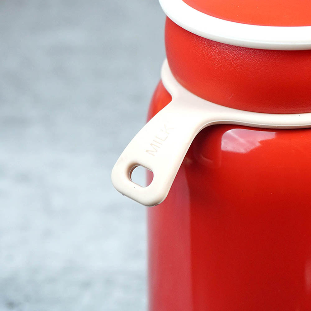 Red Christmas sticker themed Stainless Steel Thermos Bottle with Strainer,400ml