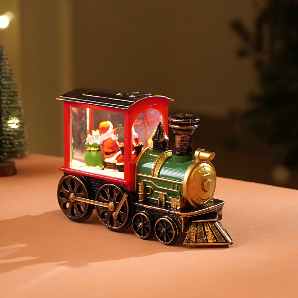 Mini Santa Mini Train with LED light and Music Christmas Table Décor & Gift option