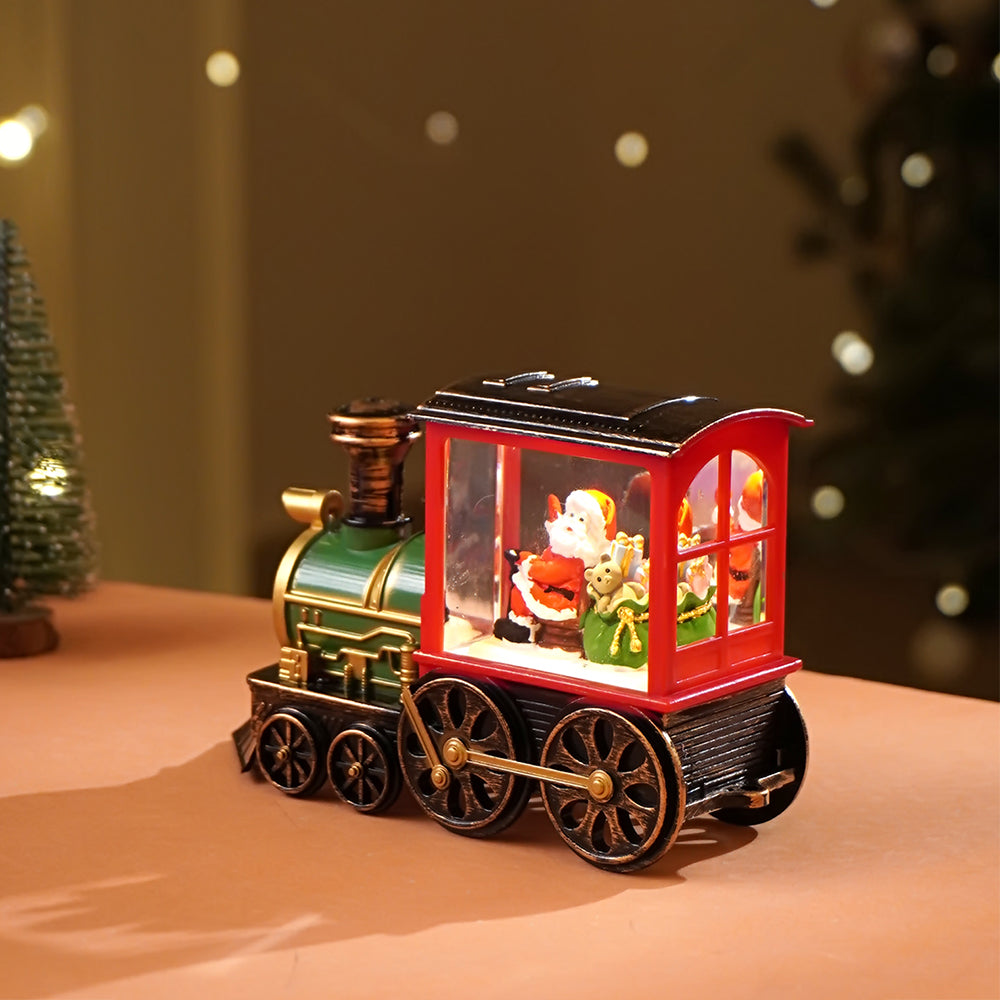 Mini Santa Mini Train with LED light and Music Christmas Table Décor & Gift option