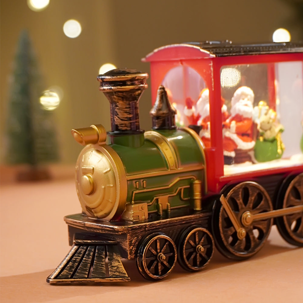 Mini Santa Mini Train with LED light and Music Christmas Table Décor & Gift option