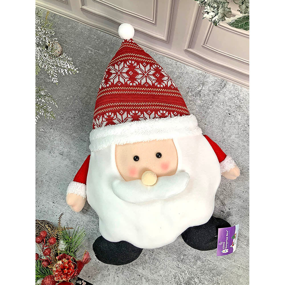 Fluffy Santa Christmas Themed Pillow